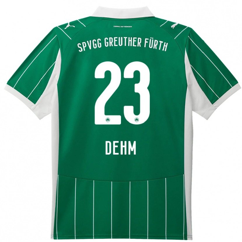 Danxen Mujer Camiseta Jannik Dehm #23 Verde Blanco 2ª Equipación 2025/26 La Camisa
