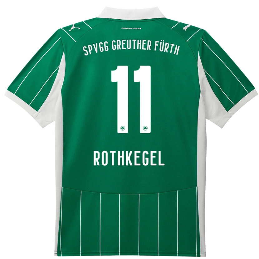 Danxen Mujer Camiseta Henri Rothkegel #11 Verde Blanco 2ª Equipación 2025/26 La Camisa
