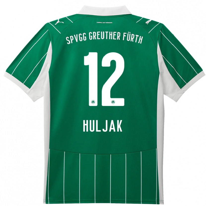 Danxen Mujer Camiseta Dominik Huljak #12 Verde Blanco 2ª Equipación 2025/26 La Camisa