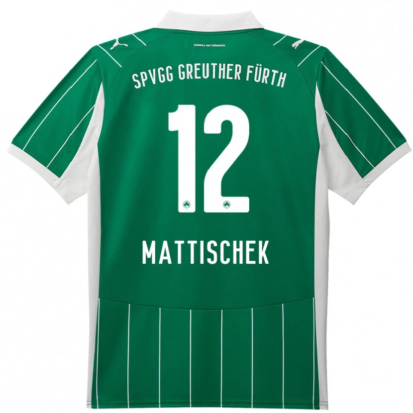 Danxen Mujer Camiseta Jakob Mattischek #12 Verde Blanco 2ª Equipación 2025/26 La Camisa