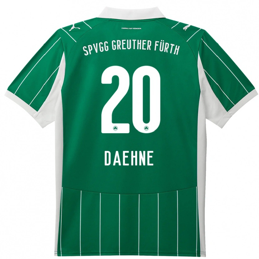 Danxen Mujer Camiseta Luis Daehne #20 Verde Blanco 2ª Equipación 2025/26 La Camisa