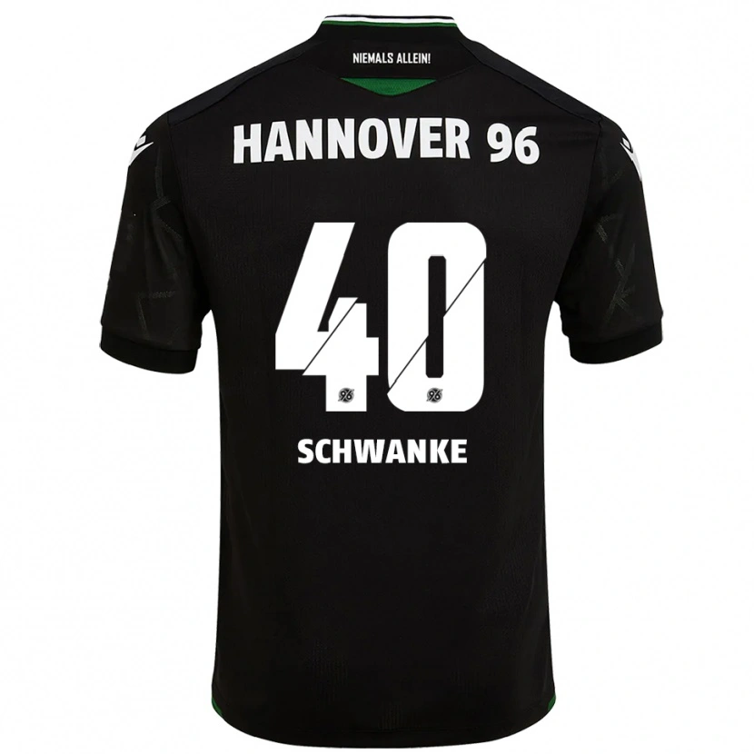 Danxen Mujer Camiseta Jonas Schwanke #40 Negro Verde 2ª Equipación 2025/26 La Camisa