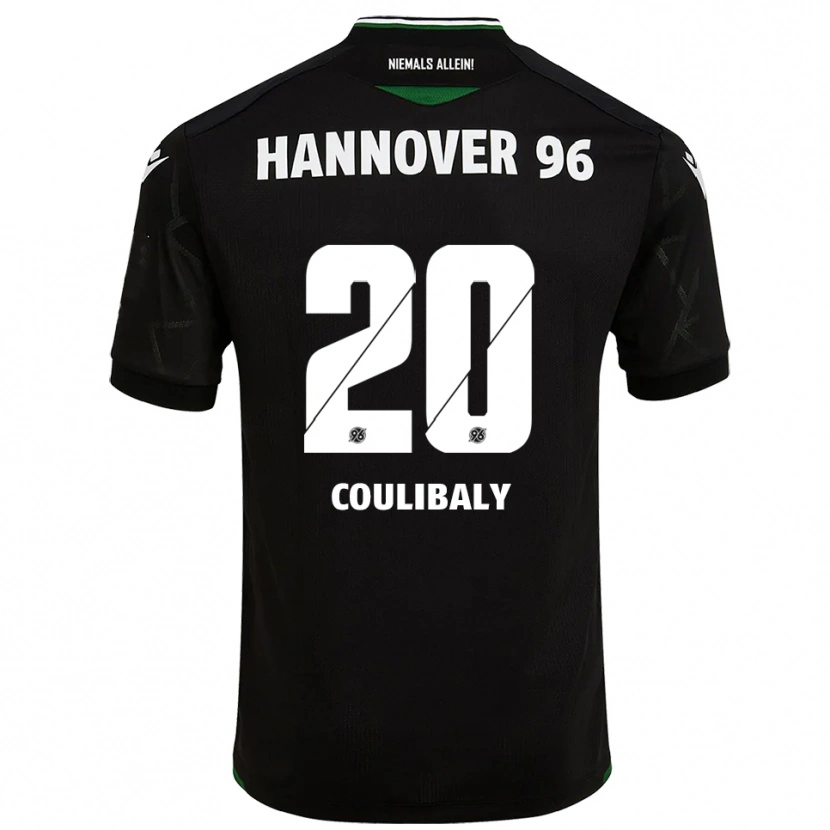 Danxen Mujer Camiseta Adam Coulibaly #20 Negro Verde 2ª Equipación 2025/26 La Camisa