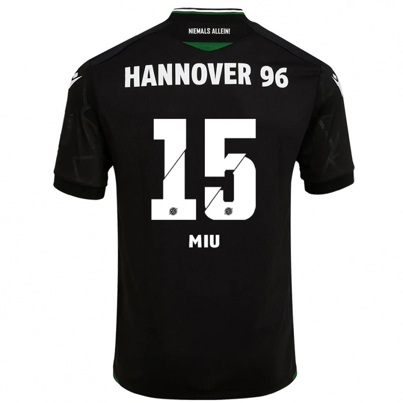Danxen Mujer Camiseta Denis Miu #15 Negro Verde 2ª Equipación 2025/26 La Camisa