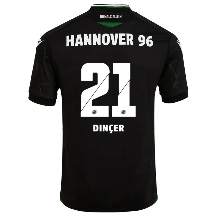 Danxen Mujer Camiseta Yasin Dinçer #21 Negro Verde 2ª Equipación 2025/26 La Camisa