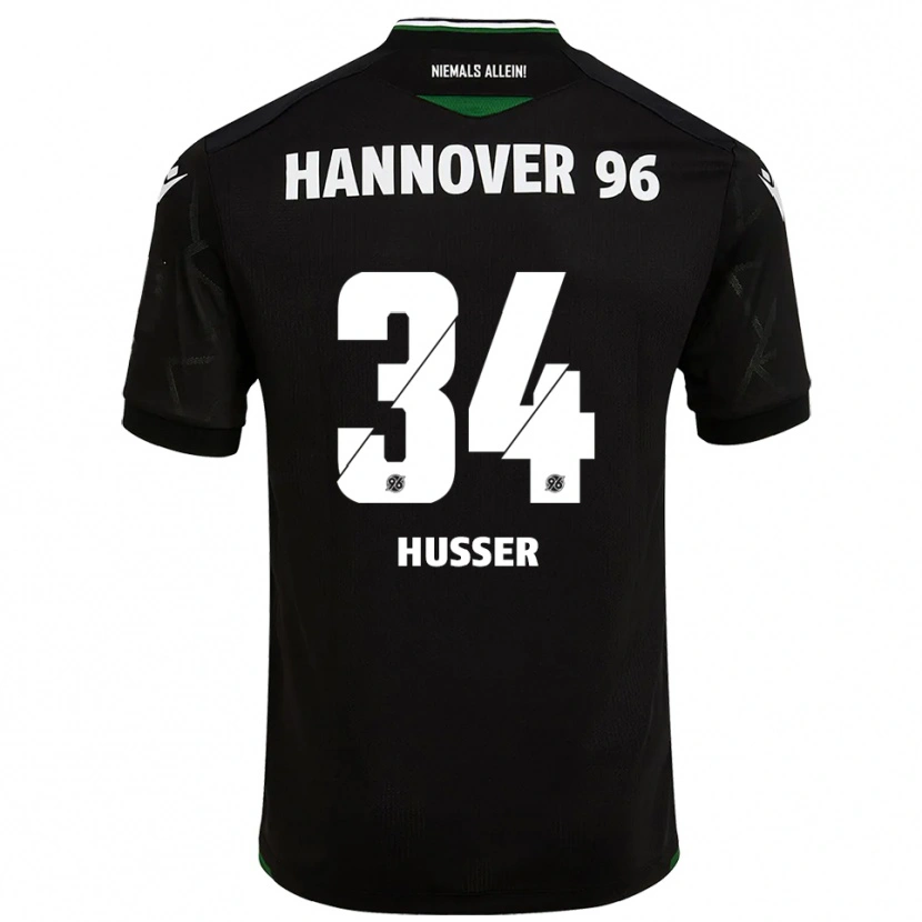 Danxen Mujer Camiseta Denis Husser #34 Negro Verde 2ª Equipación 2025/26 La Camisa