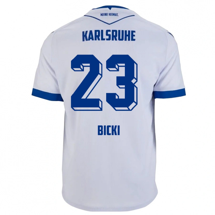 Danxen Mujer Camiseta Bekem Bicki #23 Blanco Azul 2ª Equipación 2025/26 La Camisa