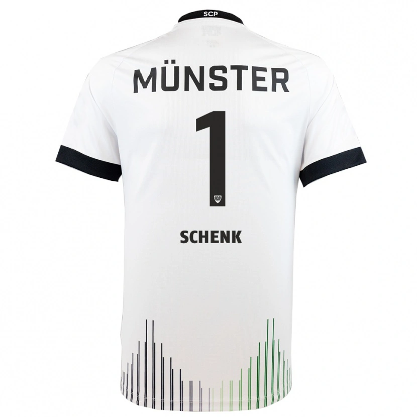 Danxen Mujer Camiseta Johannes Schenk #1 Blanco Negro 2ª Equipación 2025/26 La Camisa