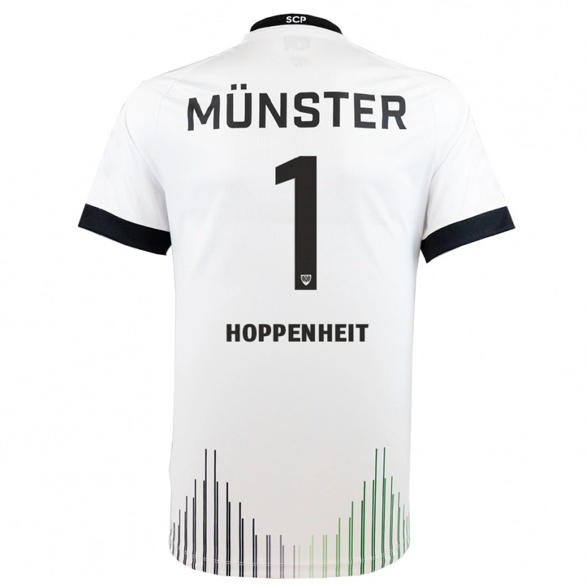 Danxen Mujer Camiseta Leander Hoppenheit #1 Blanco Negro 2ª Equipación 2025/26 La Camisa