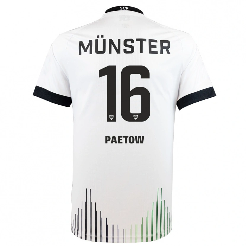 Danxen Mujer Camiseta Torge Paetow #16 Blanco Negro 2ª Equipación 2025/26 La Camisa