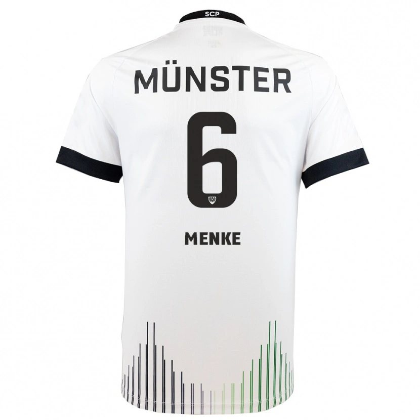Danxen Mujer Camiseta Ben Menke #6 Blanco Negro 2ª Equipación 2025/26 La Camisa