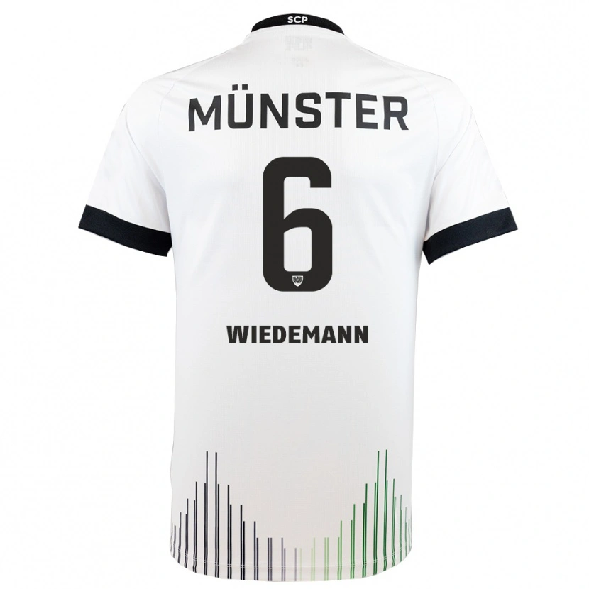 Danxen Mujer Camiseta Lino Wiedemann #6 Blanco Negro 2ª Equipación 2025/26 La Camisa