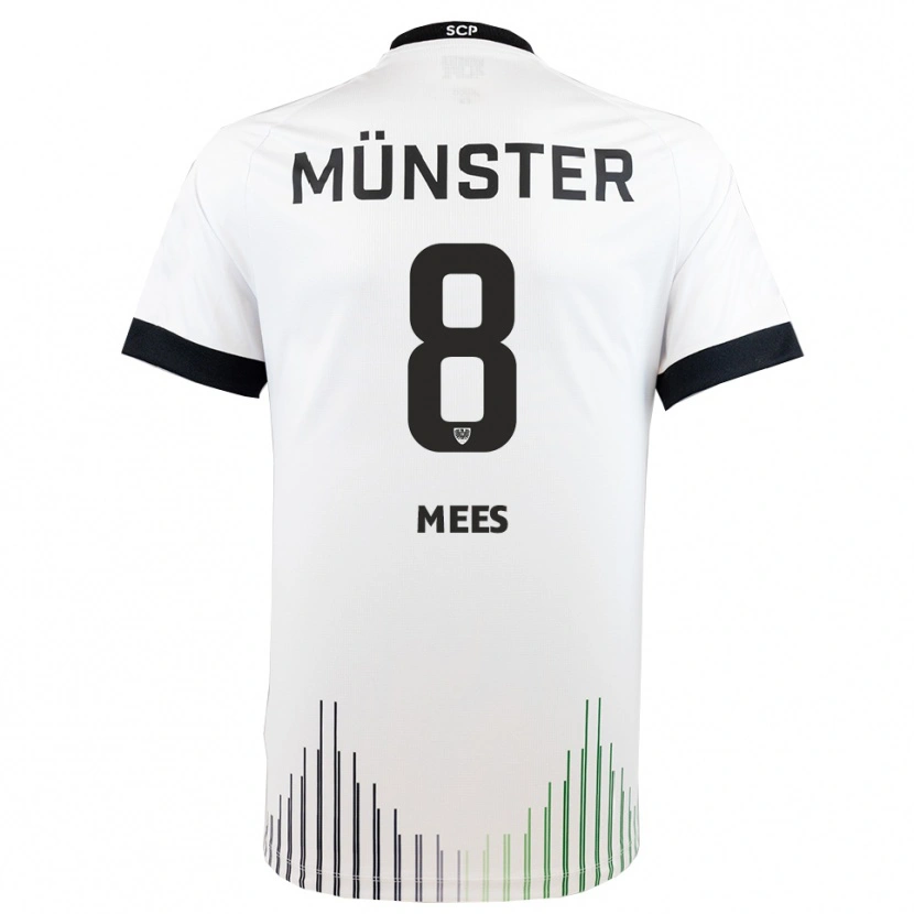 Danxen Mujer Camiseta Joshua Mees #8 Blanco Negro 2ª Equipación 2025/26 La Camisa