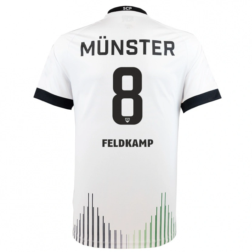 Danxen Mujer Camiseta Noah Feldkamp #8 Blanco Negro 2ª Equipación 2025/26 La Camisa