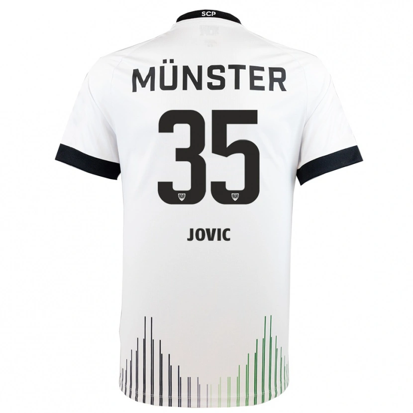 Danxen Mujer Camiseta Jovan Jovic #35 Blanco Negro 2ª Equipación 2025/26 La Camisa