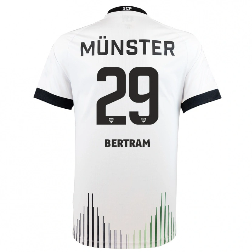 Danxen Mujer Camiseta Mats Bertram #29 Blanco Negro 2ª Equipación 2025/26 La Camisa