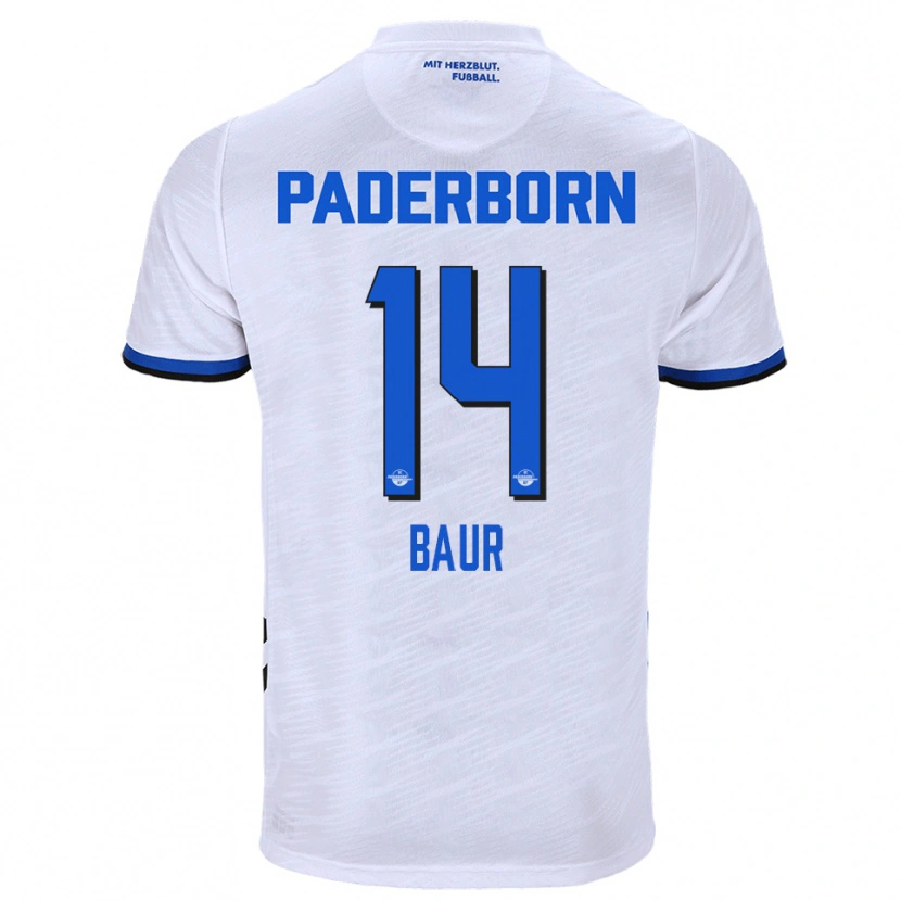 Danxen Mujer Camiseta Mika Baur #14 Blanco Azul 2ª Equipación 2025/26 La Camisa