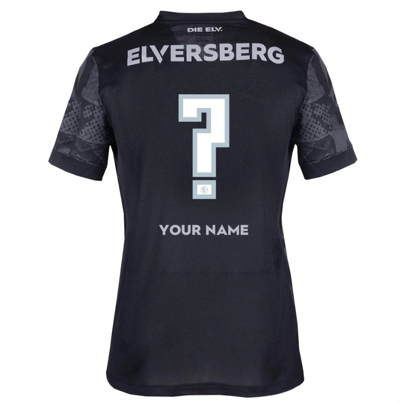 Danxen Mujer Camiseta Su Nombre #0 Negro Gris 2ª Equipación 2025/26 La Camisa