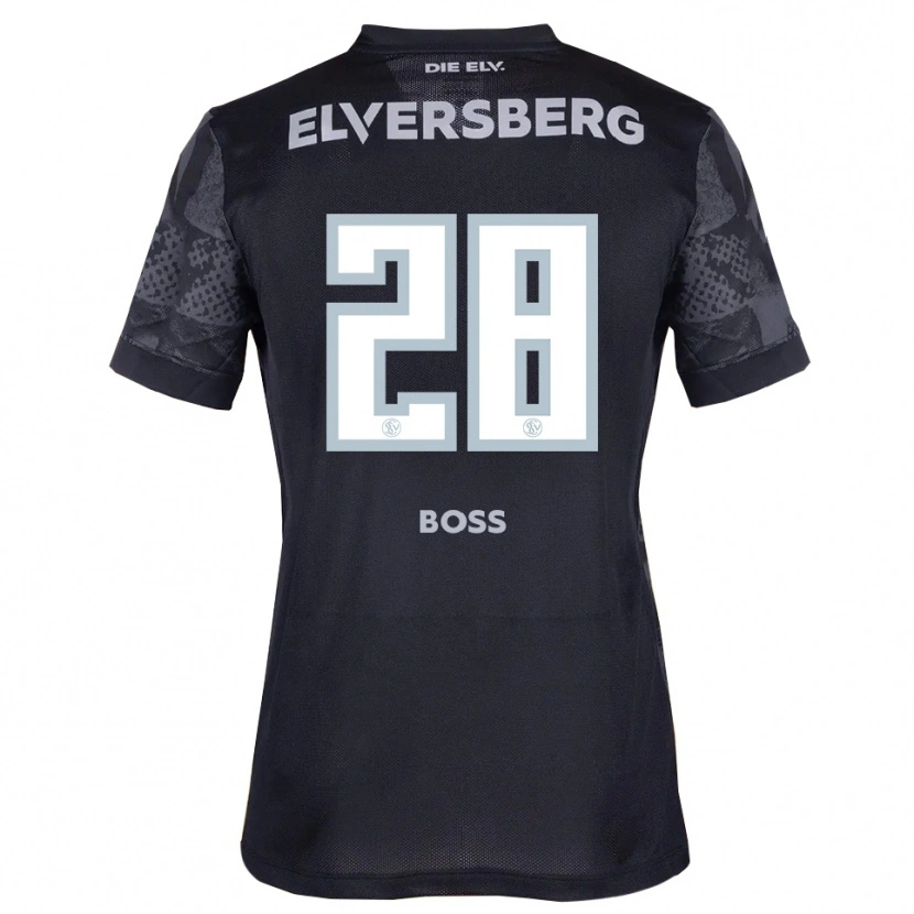 Danxen Mujer Camiseta Tim Boss #28 Negro Gris 2ª Equipación 2025/26 La Camisa