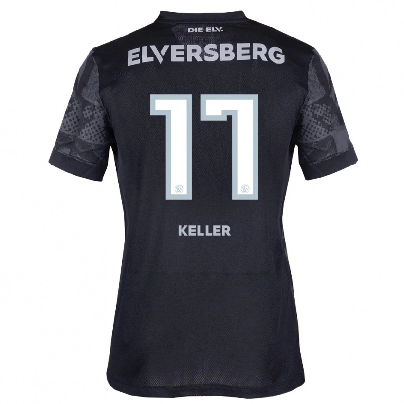 Danxen Mujer Camiseta Ina Keller #17 Negro Gris 2ª Equipación 2025/26 La Camisa