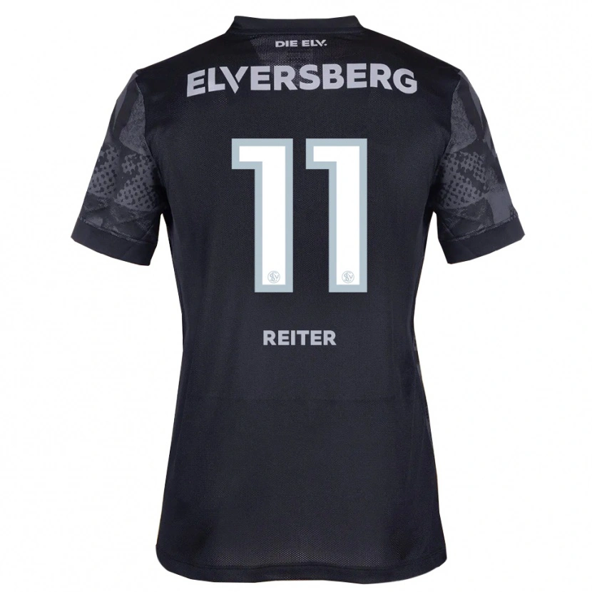 Danxen Mujer Camiseta Lena Reiter #11 Negro Gris 2ª Equipación 2025/26 La Camisa