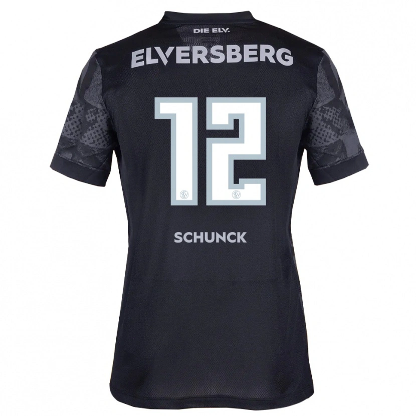 Danxen Mujer Camiseta Jan Schunck #12 Negro Gris 2ª Equipación 2025/26 La Camisa