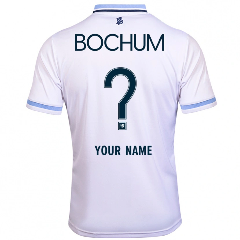 Danxen Mujer Camiseta Su Nombre #0 Blanco Azul Cielo 2ª Equipación 2025/26 La Camisa