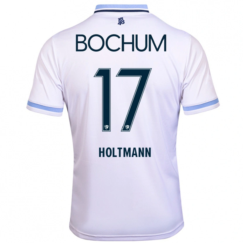 Danxen Mujer Camiseta Gerrit Holtmann #17 Blanco Azul Cielo 2ª Equipación 2025/26 La Camisa
