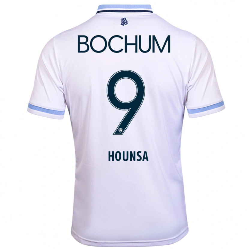 Danxen Mujer Camiseta Eligius Hounsa #9 Blanco Azul Cielo 2ª Equipación 2025/26 La Camisa