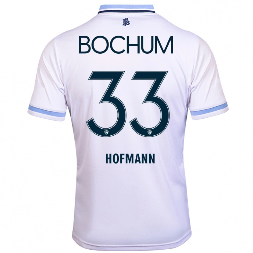 Danxen Mujer Camiseta Philipp Hofmann #33 Blanco Azul Cielo 2ª Equipación 2025/26 La Camisa