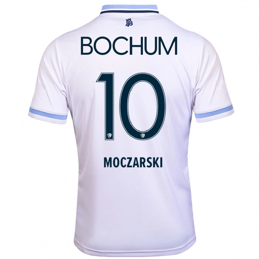 Danxen Mujer Camiseta Anna Moczarski #10 Blanco Azul Cielo 2ª Equipación 2025/26 La Camisa