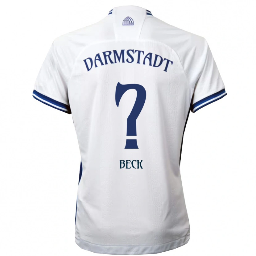 Danxen Mujer Camiseta Kerim Beck #0 Blanco Azul 2ª Equipación 2025/26 La Camisa