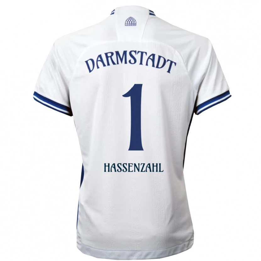 Danxen Mujer Camiseta Leon Hassenzahl #1 Blanco Azul 2ª Equipación 2025/26 La Camisa