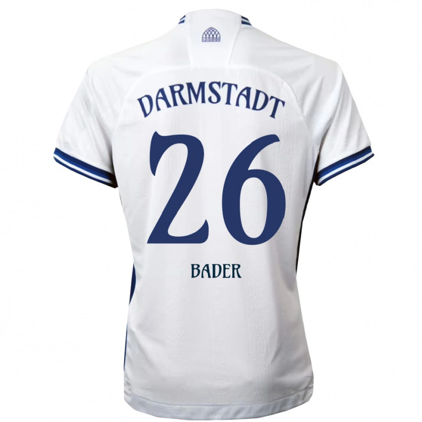 Danxen Mujer Camiseta Matthias Bader #26 Blanco Azul 2ª Equipación 2025/26 La Camisa