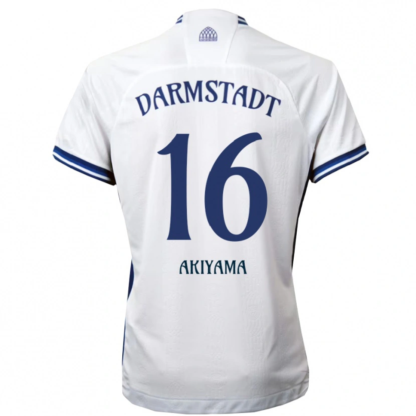 Danxen Mujer Camiseta Hiroki Akiyama #16 Blanco Azul 2ª Equipación 2025/26 La Camisa