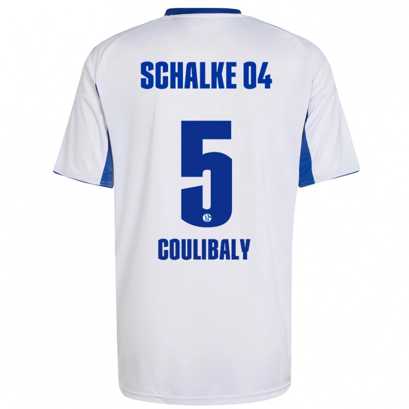 Danxen Mujer Camiseta Barakissa Coulibaly #5 Blanco Azul 2ª Equipación 2025/26 La Camisa