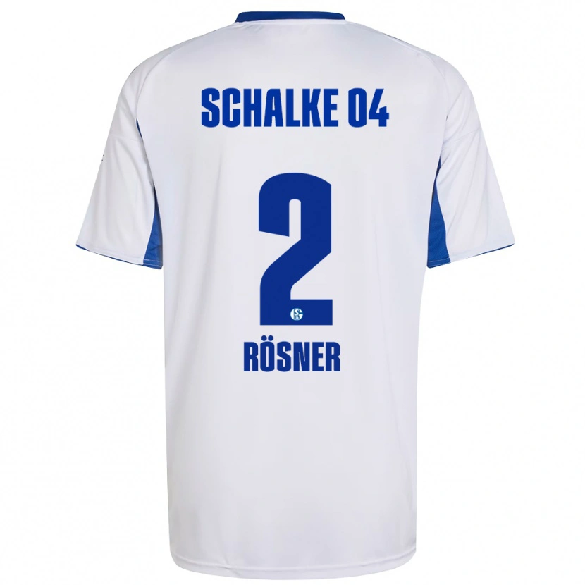 Danxen Mujer Camiseta Magnus Rösner #2 Blanco Azul 2ª Equipación 2025/26 La Camisa
