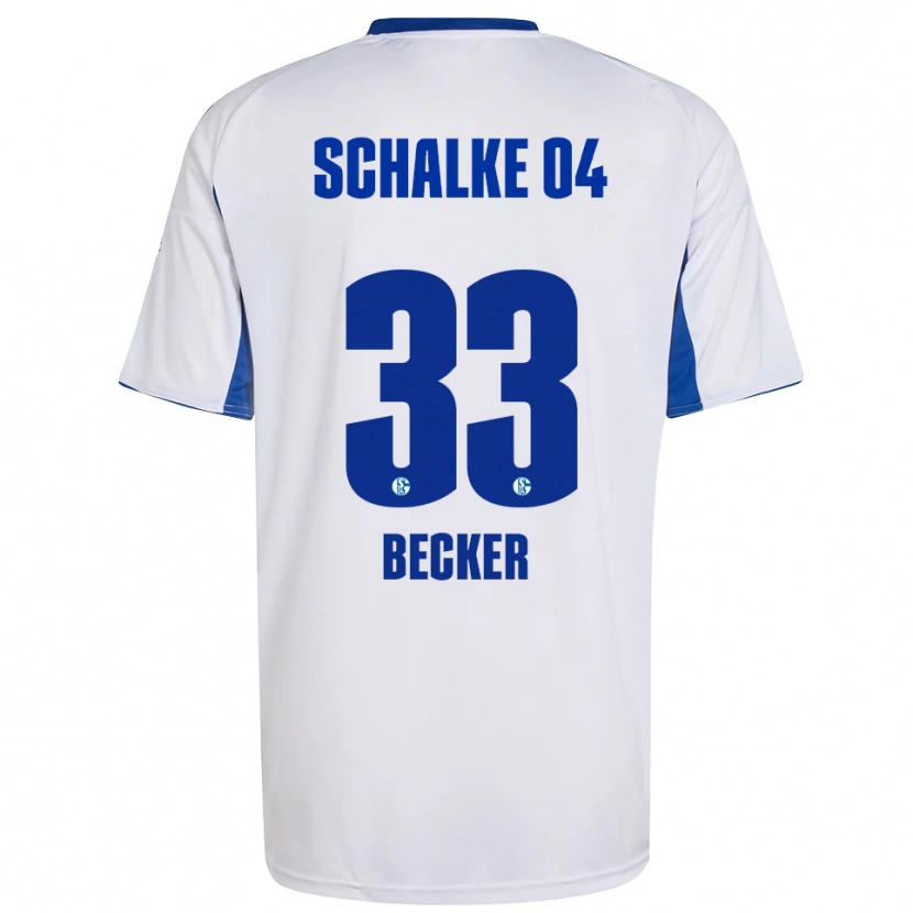 Danxen Mujer Camiseta Vitalie Becker #33 Blanco Azul 2ª Equipación 2025/26 La Camisa