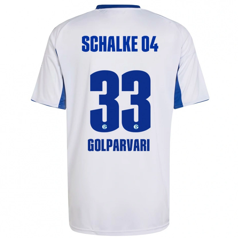 Danxen Mujer Camiseta Tara Golparvari #33 Blanco Azul 2ª Equipación 2025/26 La Camisa