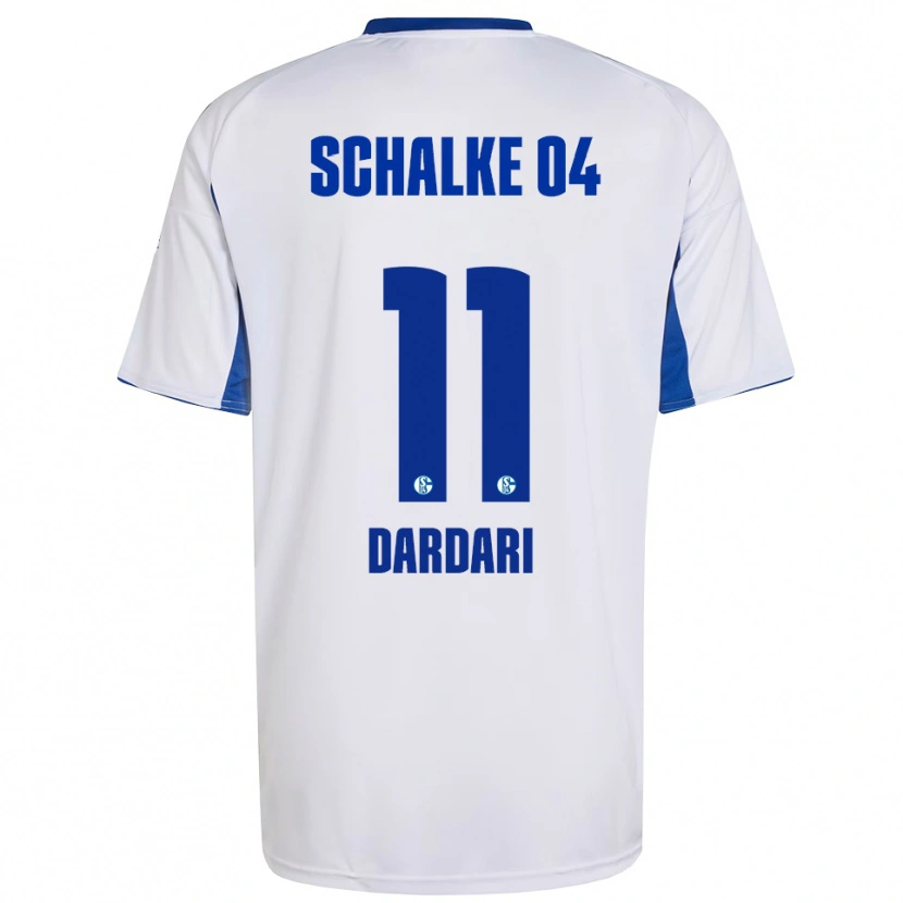 Danxen Mujer Camiseta Bilal Dardari #11 Blanco Azul 2ª Equipación 2025/26 La Camisa
