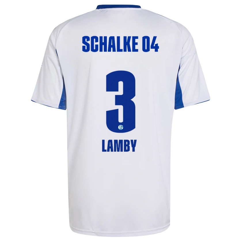 Danxen Mujer Camiseta Max Lamby #3 Blanco Azul 2ª Equipación 2025/26 La Camisa