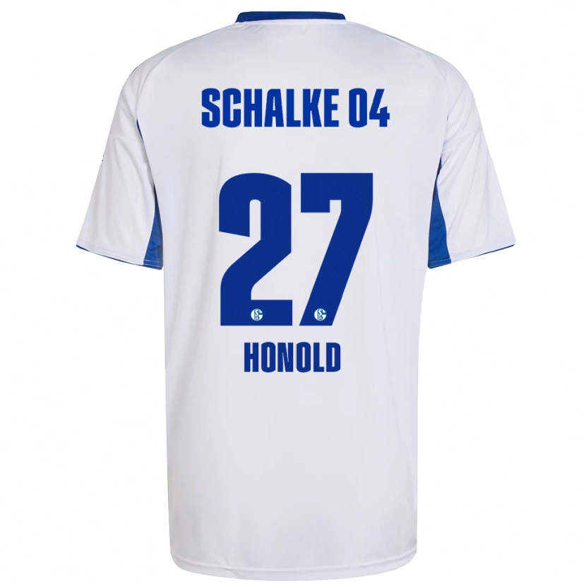 Danxen Mujer Camiseta Alina Honold #27 Blanco Azul 2ª Equipación 2025/26 La Camisa