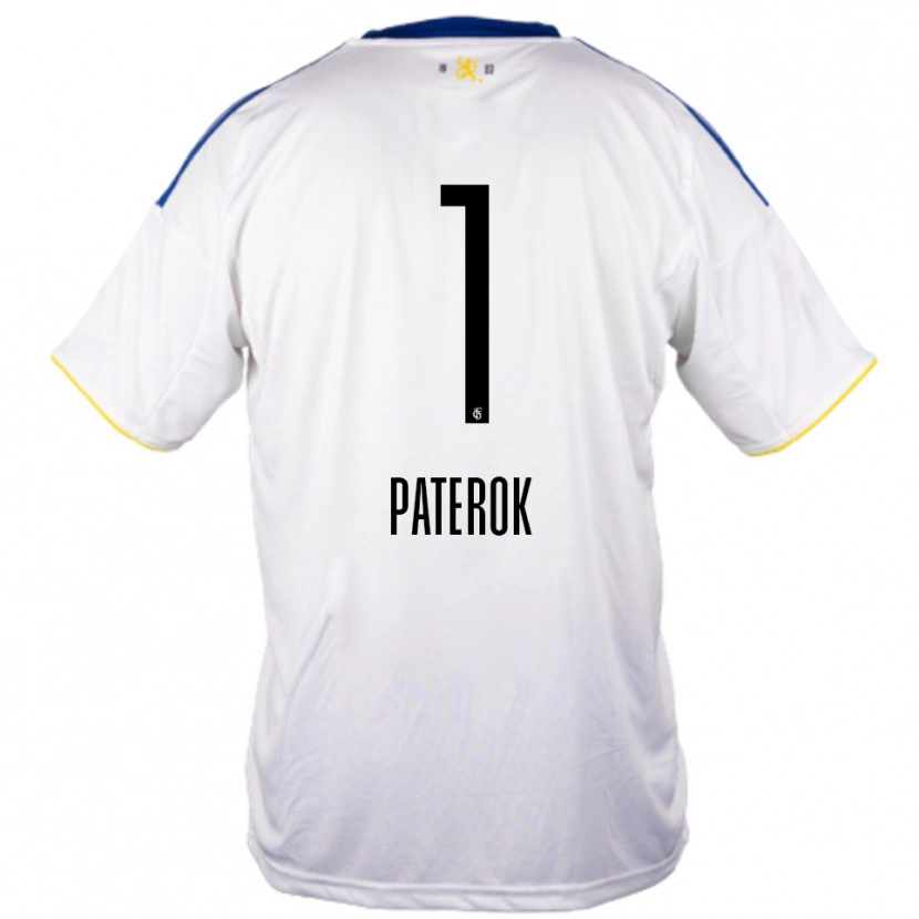 Danxen Mujer Camiseta Tim Paterok #1 Blanco Azul Amarillo 2ª Equipación 2025/26 La Camisa