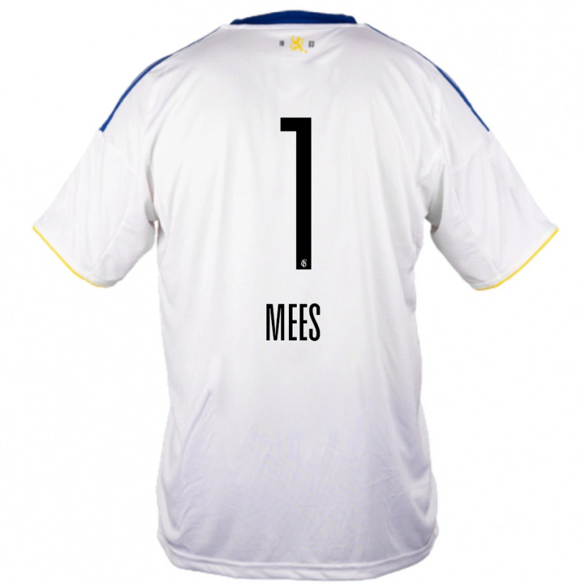 Danxen Mujer Camiseta Alexander Mees #1 Blanco Azul Amarillo 2ª Equipación 2025/26 La Camisa