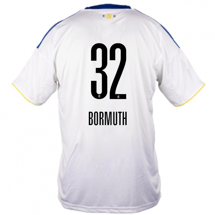 Danxen Mujer Camiseta Robin Bormuth #32 Blanco Azul Amarillo 2ª Equipación 2025/26 La Camisa