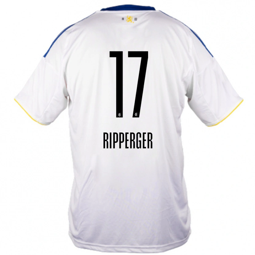 Danxen Mujer Camiseta Lena Ripperger #17 Blanco Azul Amarillo 2ª Equipación 2025/26 La Camisa