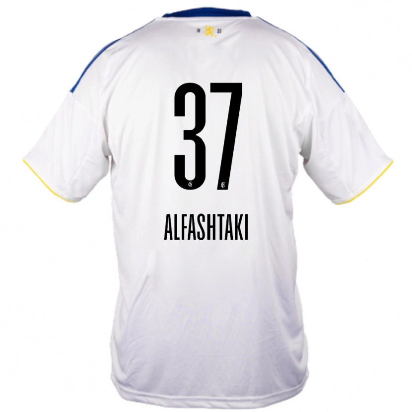 Danxen Mujer Camiseta Odey Alfashtaki #37 Blanco Azul Amarillo 2ª Equipación 2025/26 La Camisa