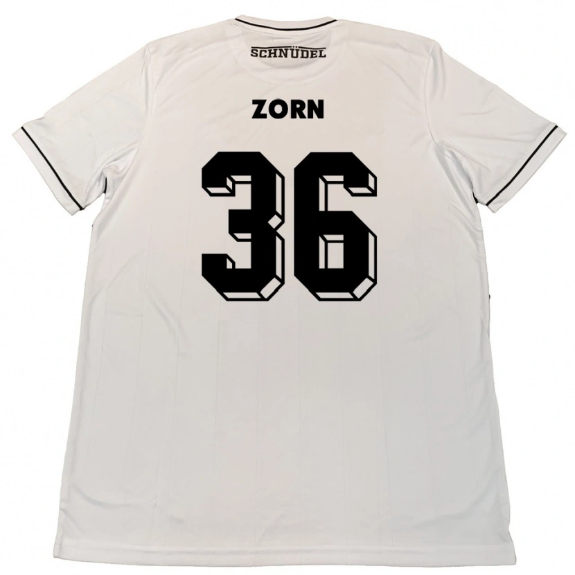 Danxen Mujer Camiseta Emil Zorn #36 Blanco Negro 2ª Equipación 2025/26 La Camisa