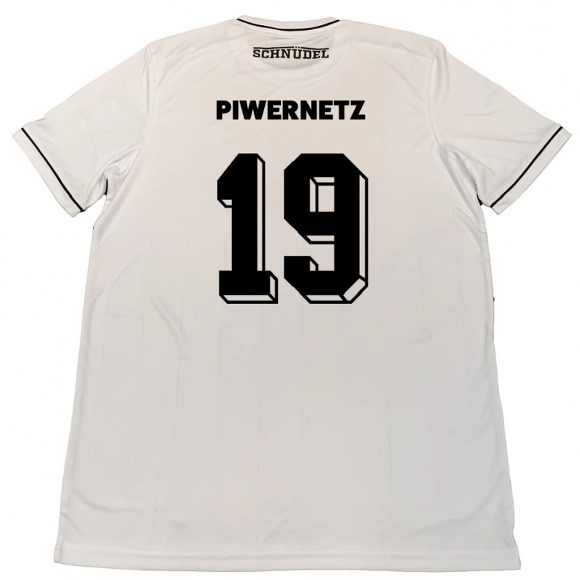 Danxen Mujer Camiseta Nils Piwernetz #19 Blanco Negro 2ª Equipación 2025/26 La Camisa