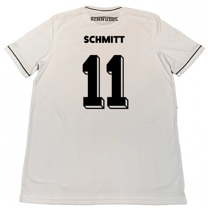 Danxen Mujer Camiseta Valentin Schmitt #11 Blanco Negro 2ª Equipación 2025/26 La Camisa